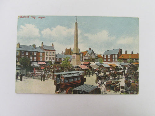 Vintage Post Card Market Day Ripon