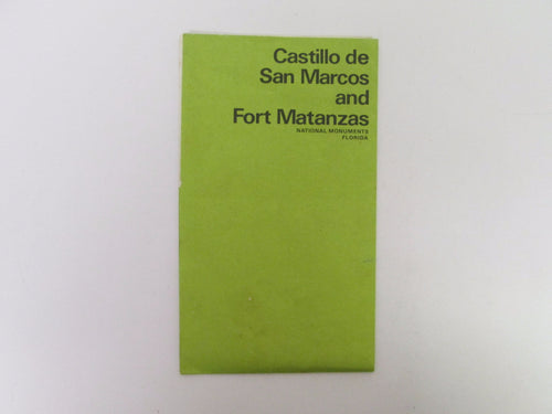 Castillo de San Marcos and Fort Matanzas Brochure 1970s Vintage