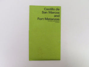 Castillo de San Marcos and Fort Matanzas Brochure 1970s Vintage