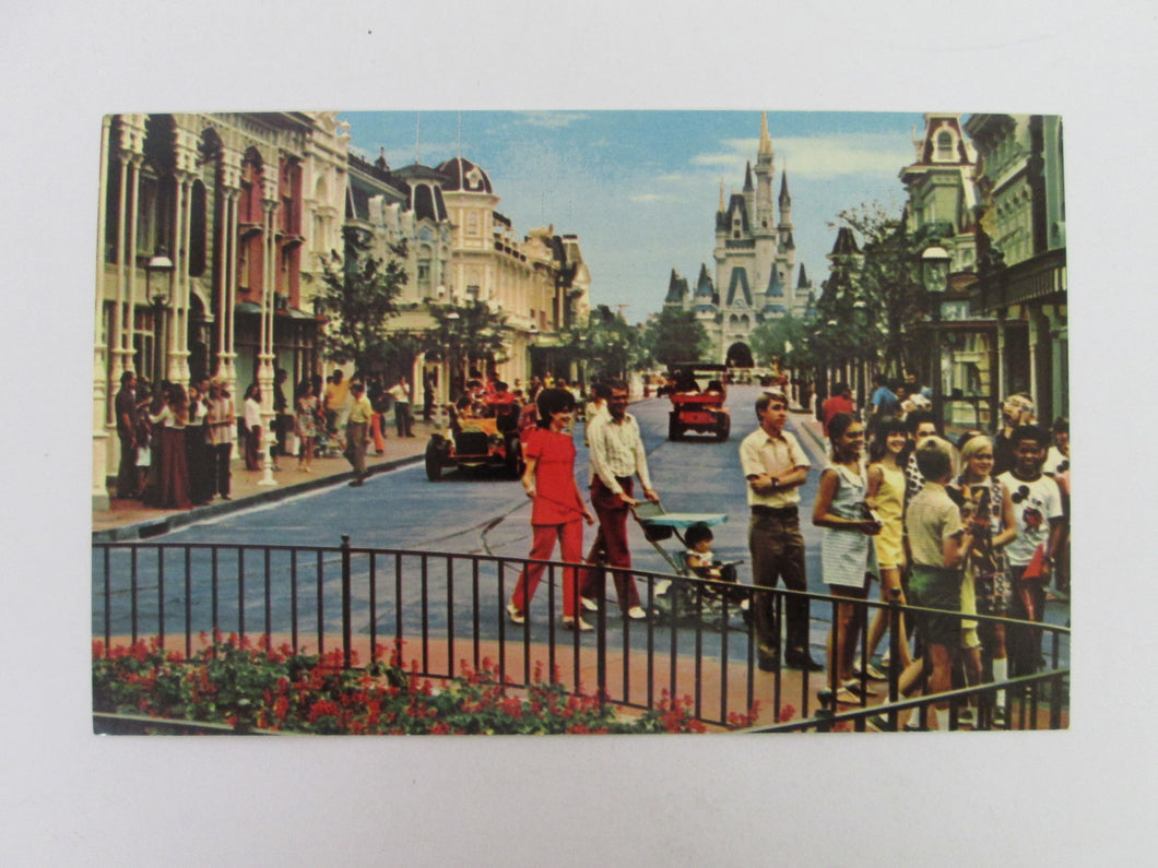 Vintage Disney Post Card 1970s Main Street USA