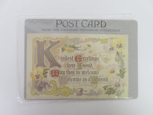 Vintage Post Card Hallmark Eighty Years of Caring 1910-1990 Kindest Greetings