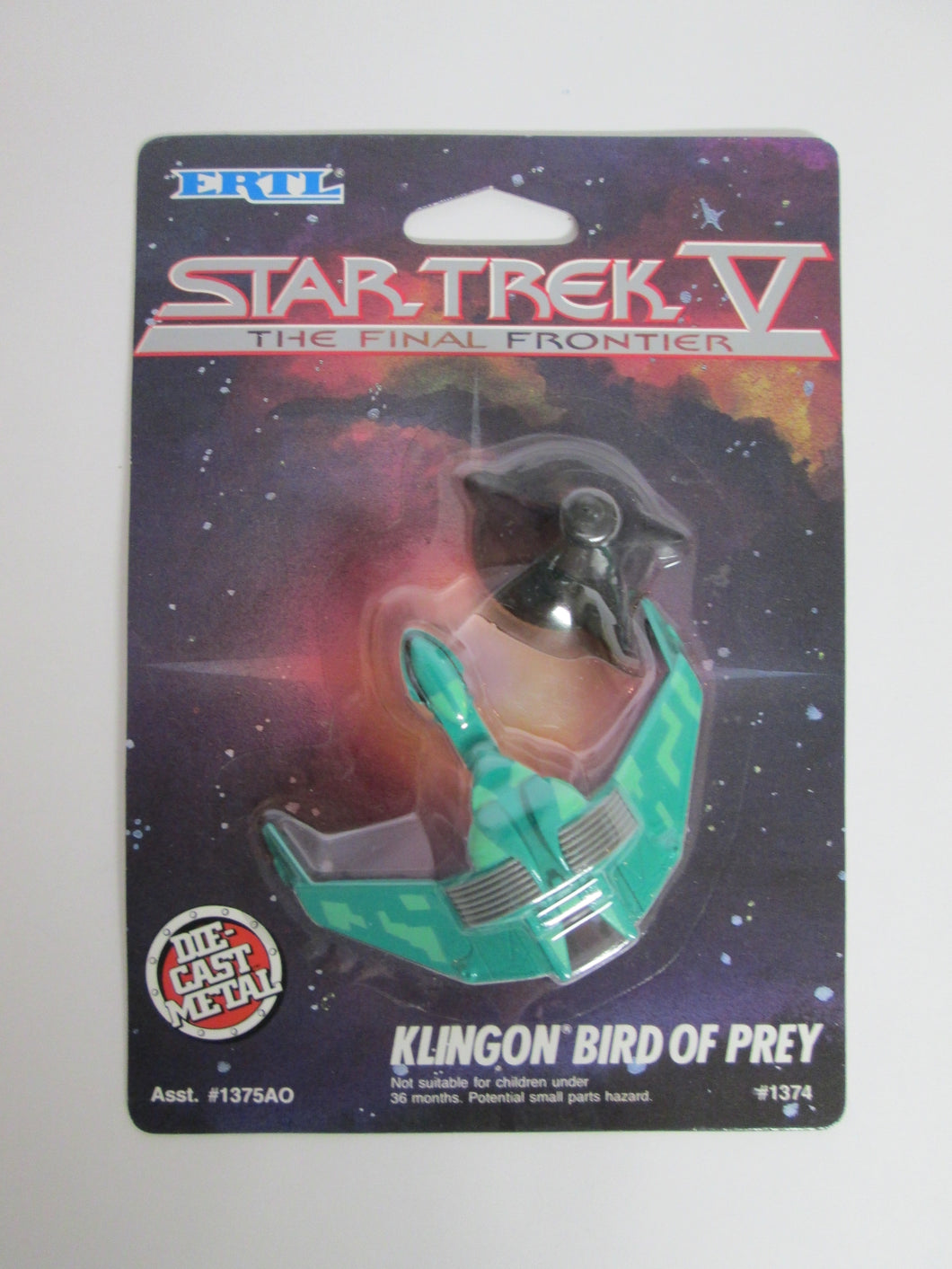 Star Trek V The Final Frontier Klingon Bird of Prey Die Cast (Ertl)(1989)