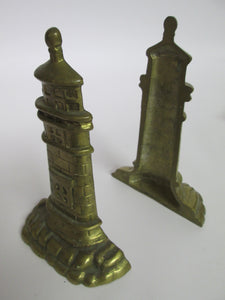 Lighthouse Brass Bookends
