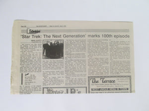 Star Trek Collection of Newspaper Articles and DS9 Cover on TV Listings & Advertising Bag