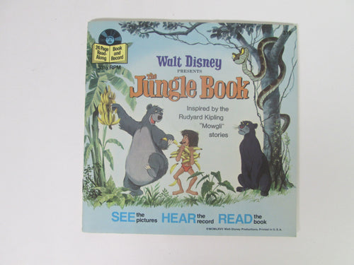 Walt Disney Presents The Jungle Book A Disneyland Record and Book 33 1/3 RPM (1977)