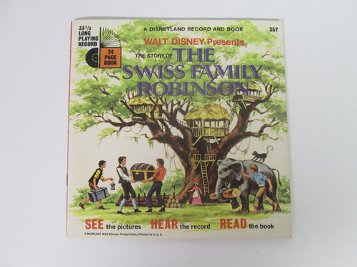 Walt Disney Presents The Story of Swiss Family Robinson A Disneyland Record and Book #357 (1971)