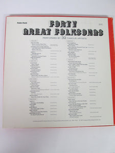 40 Great Folk Songs Performed by 32 Famous Artists 4 Record Album Set (Radio Shack)(1974)