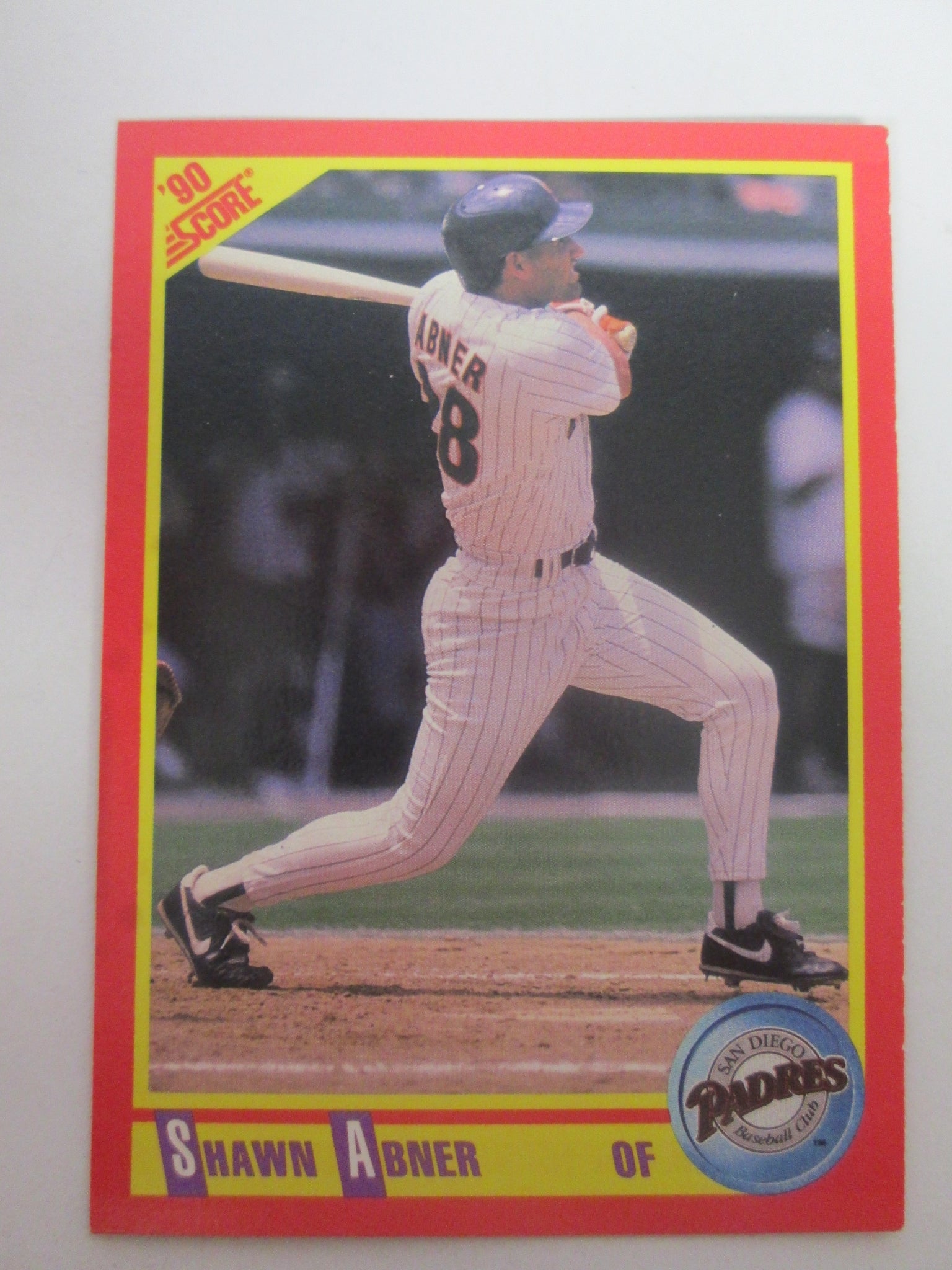 Shawn Abner autographed Baseball Card (San Diego Padres) 1990