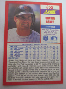 1990 Score San Diego Padres Baseball Card #352 Shawn Abner