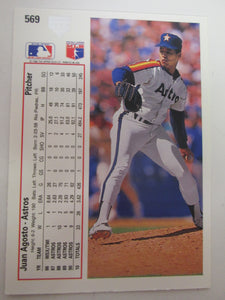 1991 Upper Deck Houston Astros Baseball Card #569 Juan Agosto