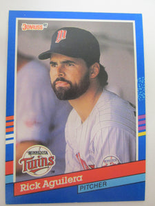 1991 Donruss Minnesota Twins Baseball Card #172 Rick Aguilera