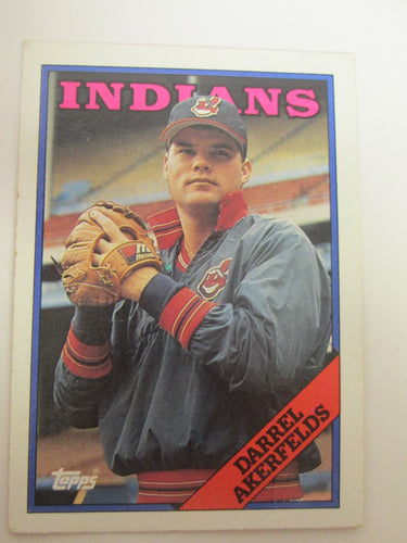1988 Topps Cleveland Indians Baseball Card #82 Darrel Akerfelds