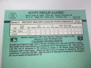 1991 Donruss Rated Rookie Baseball Card #422 Scott Aldred