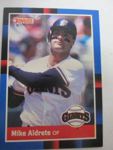 1988 Donruss San Francisco Giants Baseball Card #362 Mike Aldrete