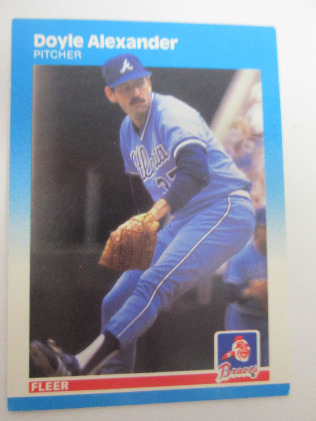 1987 Fleer Atlanta Braves Baseball Card #510 Doyle Alexander