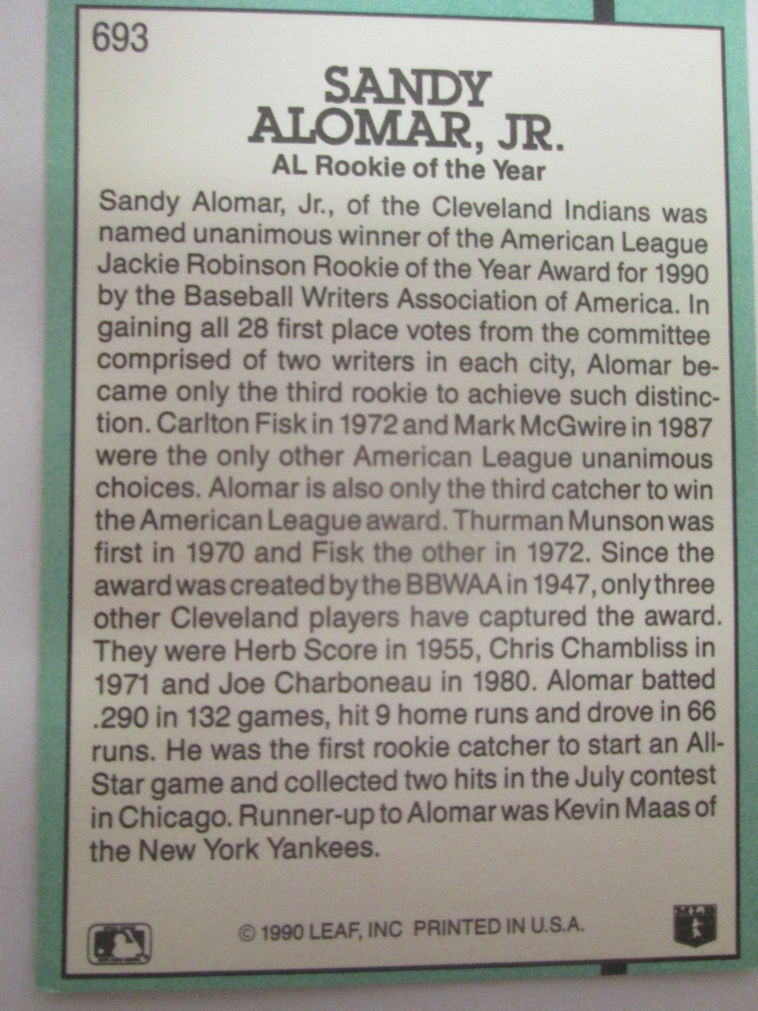  1991 Donruss with Donruss Rookies Cleveland Indians