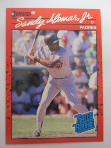 1990 Donruss Rated Rookie Baseball Card #30 Sandy Alomar Jr.