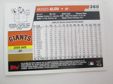 2006 Topps San Francisco Giants Baseball Card #360 Moises Alou