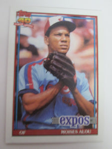 1991 Topps Montreal Expos Baseball Card #526 Moises Alou