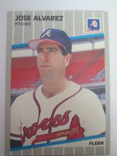 1989 Fleer Atlanta Braves Baseball Card #585 Jose Alvarez Rookie