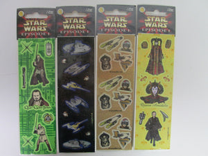 Star Wars Episode 1 4 sleeves of stickers