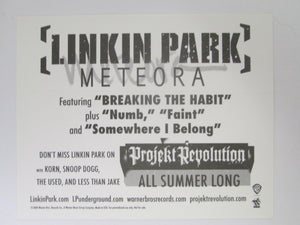 2004 Linkin Park Meteora Promo Sticker Card Projekt Revolution