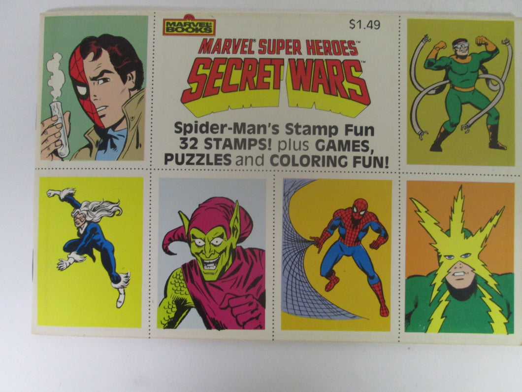 Marvel Super Heroes Secret Wars Spider-Man's Stamp Fun PB 1985