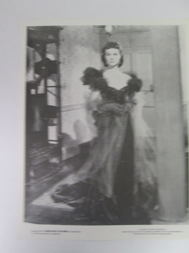 Scarlett O'Hara Vivian Lee Gone With the Wind Formal Dress 8x10 B&W Movie Still