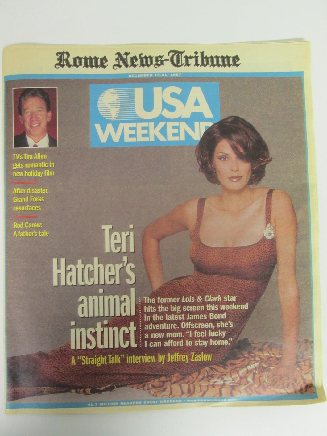 USA Weekend Teri Hatcher Cover from Rome News Tribune December 1997