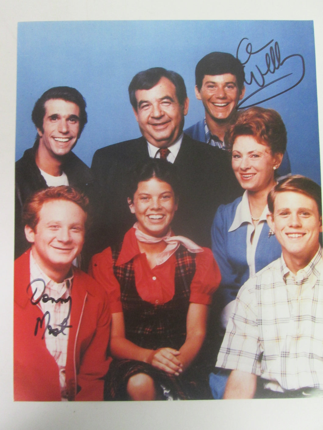 Happy Days Signed Color Cast Photo by Donny Most &  Anson Williams (Ralph & Potsie)