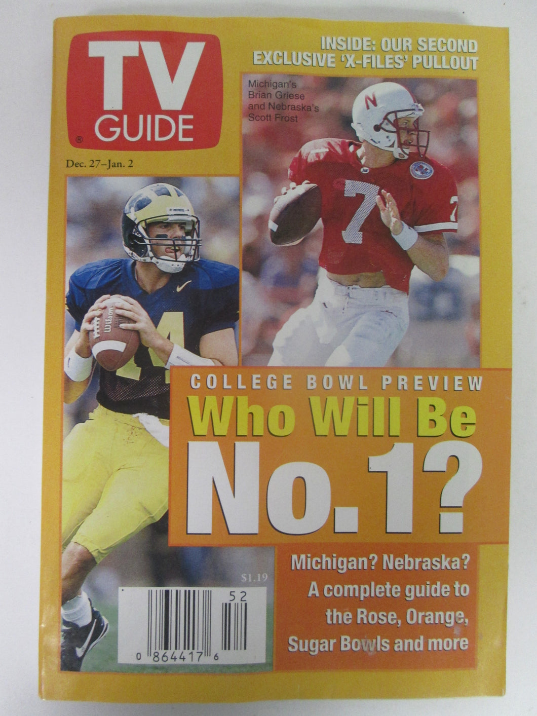 TV Guide College Bowl Preview Dec 27-Jan 2 1998