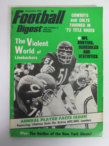 Football Digest September 1972
