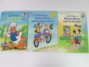 Walt Disney's Golden Easy Reader Set of 3 Books 1988 HC