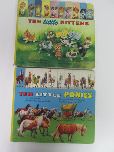 Picture Tab Books Ten Little Kittens & Ten Little Ponies HC