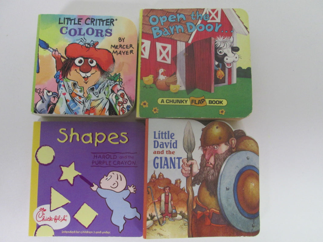 4 Children's Small Thick Cardboard Books HC