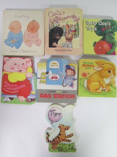 7 Children's Small Think Cardboard Books HC