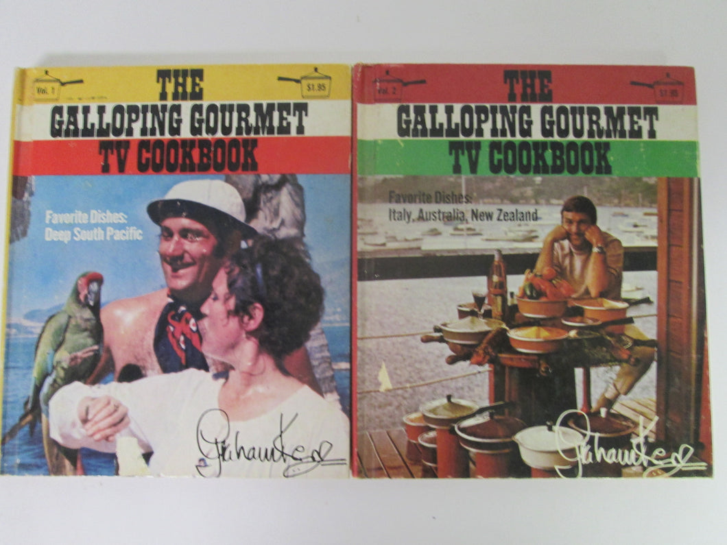 The Gallopong Gourmet TV Cookbook by Graham Kerr Vols 1 & 2 1972 HC