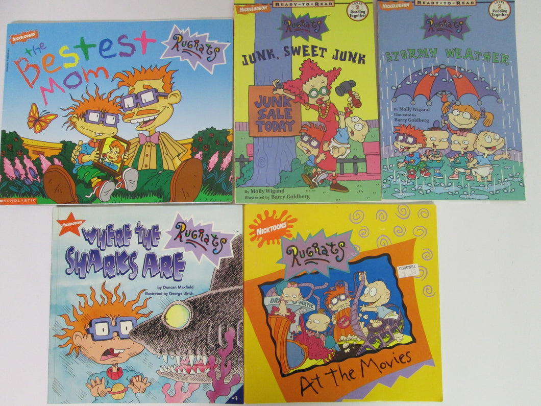 5 Rugrats  Books all different sizes PB