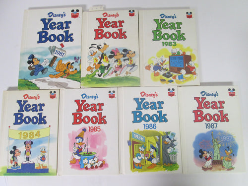 Disney Year Books 7 books 1981-1987 HC