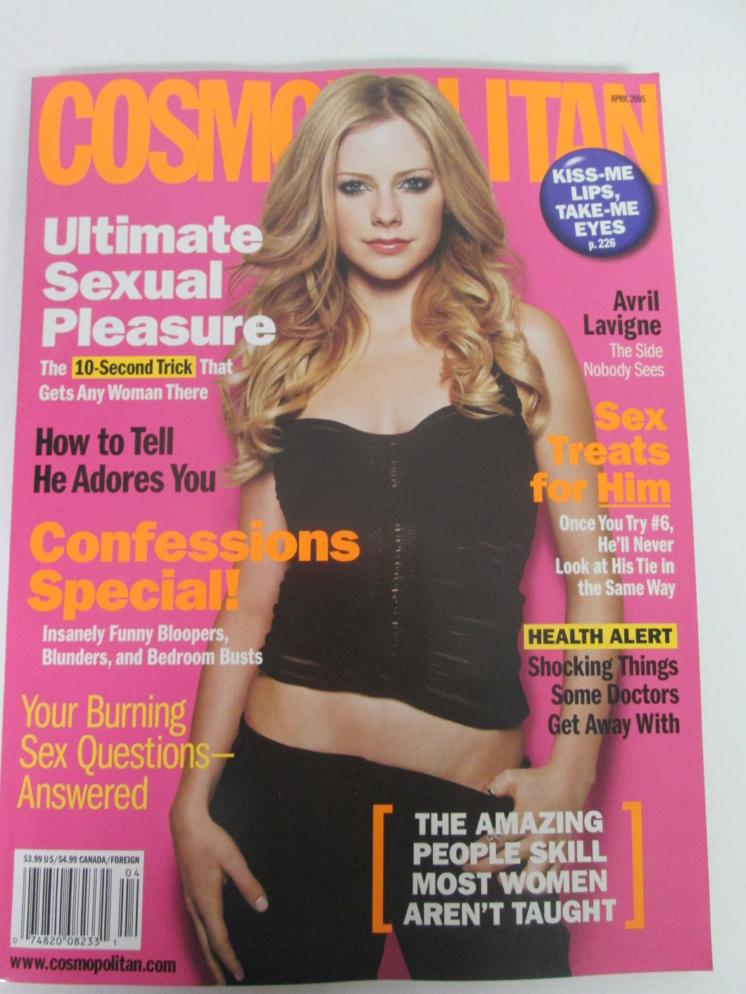 Cosmopolitan Magazine April 2005 Avril Lavigne Cover