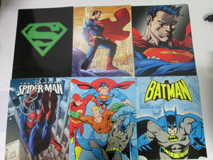 8 School Super-hero folders - Superman, Spider-Man, Batman & Justice League