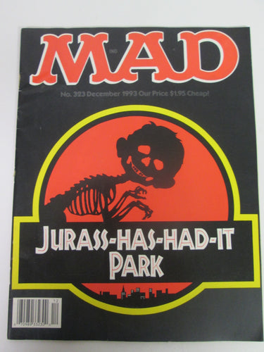 Mad Magazine September 1993 # 323 Jurassic Park parody