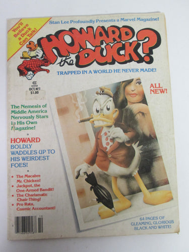 Howard The Duck Marvel Comics Magazine #1 1979 Fair Condition
