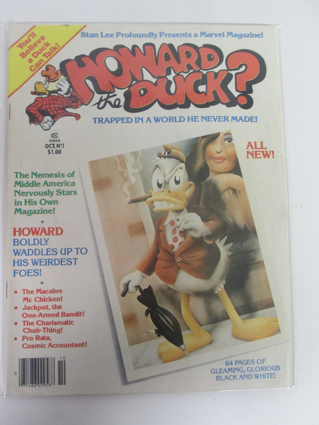 Howard The Duck Marvel Comics Magazine #1 1979 VG Condition