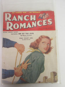 Ranch Romances Pulp Fiction Second January Volume 183 # 1 1954-Thrilling-bondage cover-Elmer Kelton story