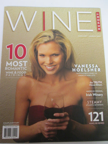 Wine Report Magazine Vaness Hoelsher cover and interview, former Playboy model February March 2007