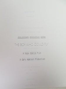 The Boy Who Could Fly Production Packet with B&W key Photos