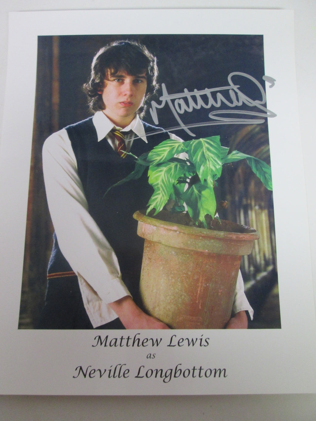 Matthew Lewis as Neville Longbottom Autographed Picture Harry Potter 8x10