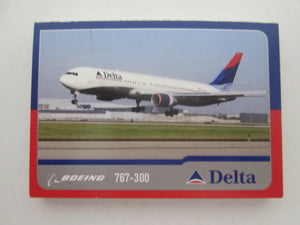 Delta Boeing 767-300 Fun Fact Cards still bound so multiple copies of the same card meant as give-aways