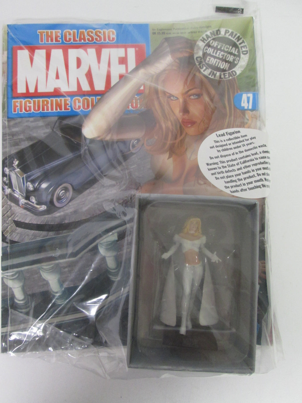 Classic Marvel Figurine Collection #47 Emma Frost Hand Painted Cast in Lead Magazine and Figure